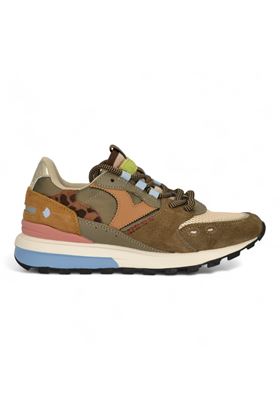 Sneaker donna in pelle colore bianco. VICTORIA | 8806113-TAUPE