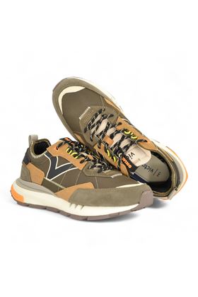 Sneaker uomo in tessuto e camoscio colore marrone. VICTORIA | 8811104-MARRONE